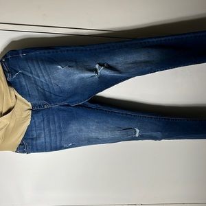 Maternity blue ripped jeans